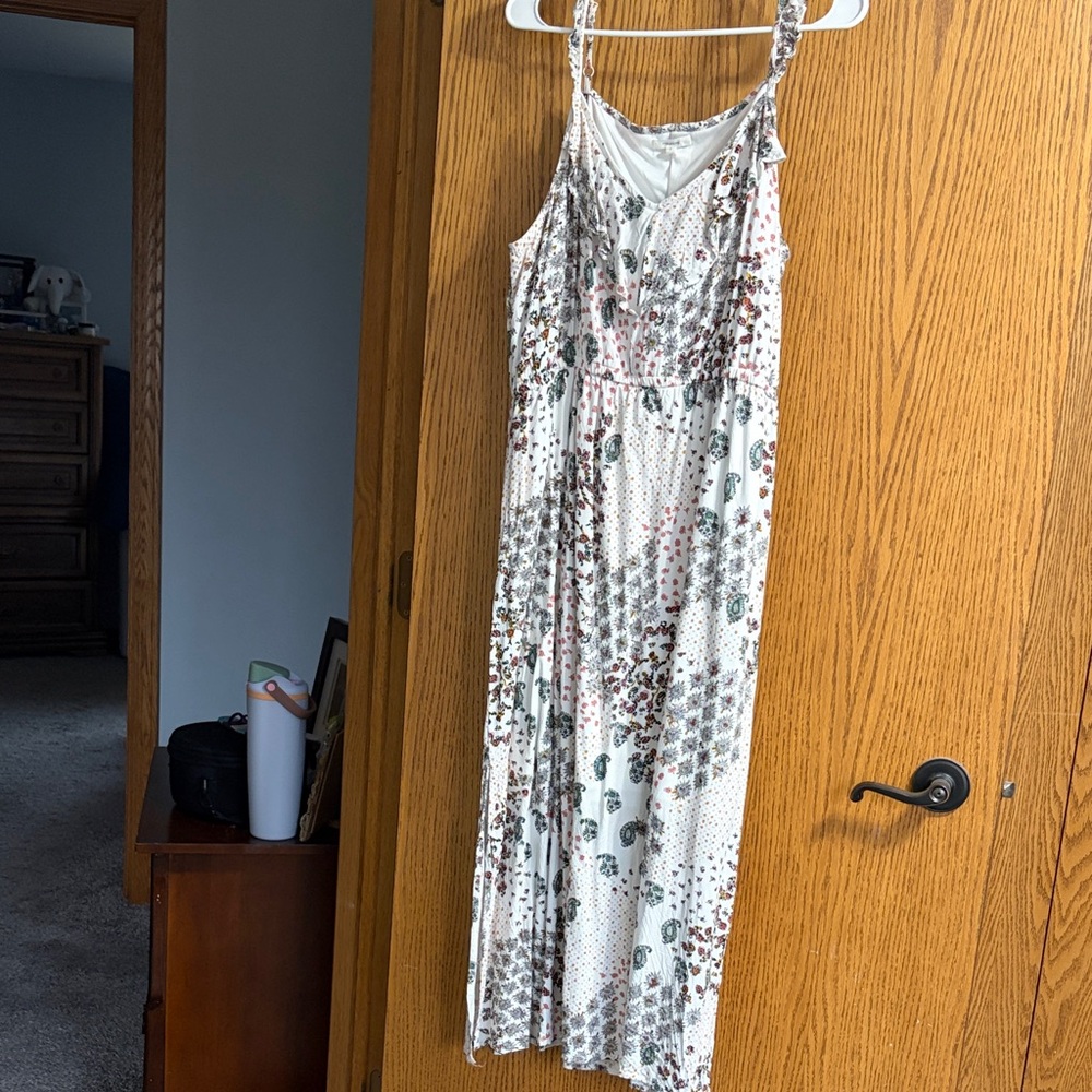 Maurices White and Pink Floral Dress